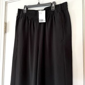 NWT H&M cropped wide leg black pants
